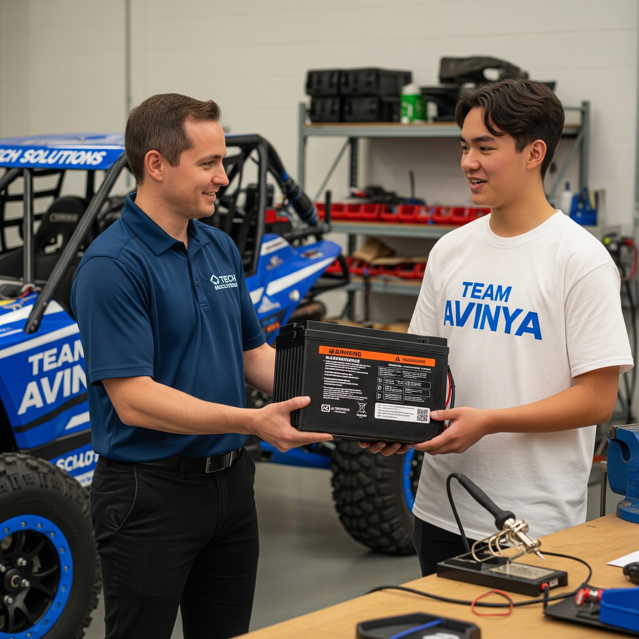 In-kind donations illustration for Team Avinya electric ATV racing team support